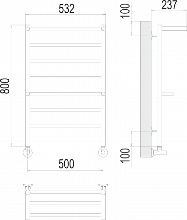 Анкона П8 500х800 Полотенцесушитель  TERMINUS Орёл - фото 3