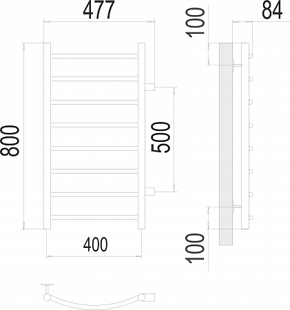 Классик П8 400х800 бп500 Полотенцесушитель  TERMINUS Орёл - фото 3