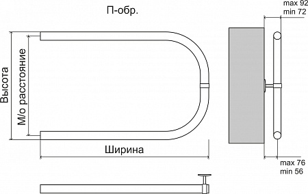 Эконом П-обр AISI 32х2 500х500 Полотенцесушитель  TERMINUS Орёл - фото 3