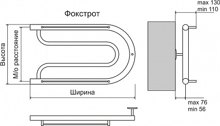 Фокстрот AISI 32х2 320х700 Полотенцесушитель  TERMINUS Орёл - фото 3