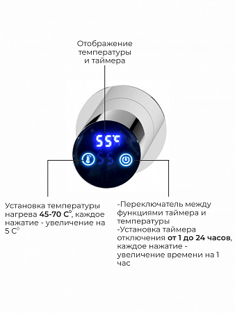 Аккорд П5 500х800 электро Полотенцесушитель TERMINUS Нержавеющая сталь Орёл - фото 4