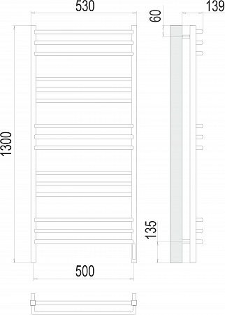 Соренто П15 500х1300 электро (sensor quick touch) Полотенцесушитель  TERMINUS Орёл - фото 3