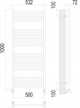 Аврора П20 500х1000 Полотенцесушитель  TERMINUS Орёл - фото 3