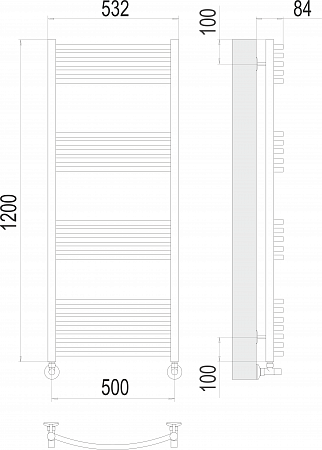 Классик П22 500х1200 Полотенцесушитель  TERMINUS Орёл - фото 3